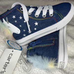Toddler girl size 7 unicorn high-tops
